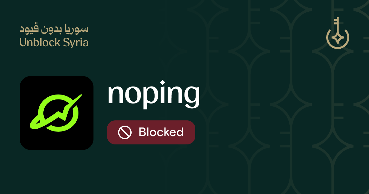 Is noping Available in Syria? Blocked | Unblock Syria